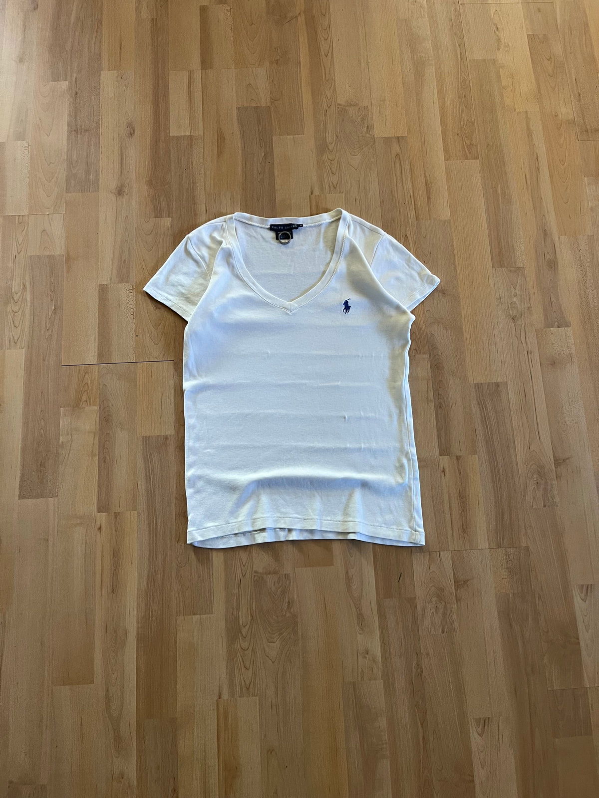 00s White Polo Ralph Lauren Small Logo Womens T-Shirt (M)