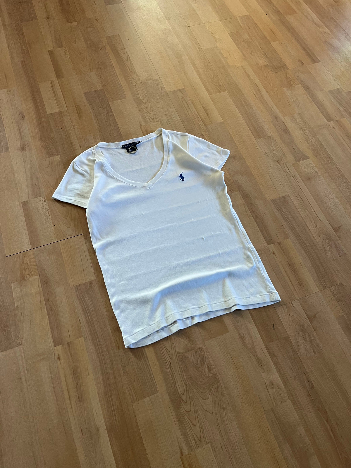 00s White Polo Ralph Lauren Small Logo Womens T-Shirt (M)
