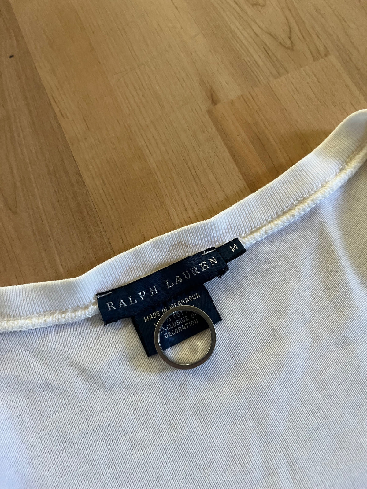 00s White Polo Ralph Lauren Small Logo Womens T-Shirt (M)