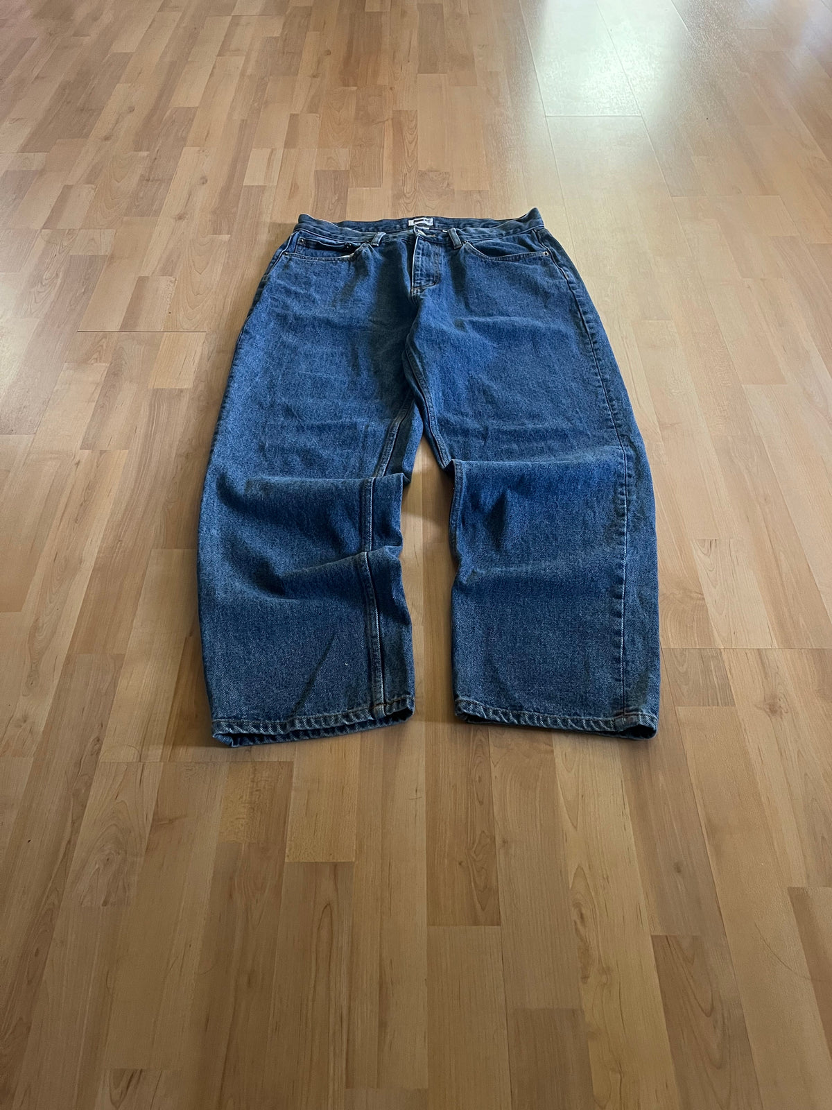 Y2K Blue OBEY Skatewear Baggy Denim Jeans (W32)