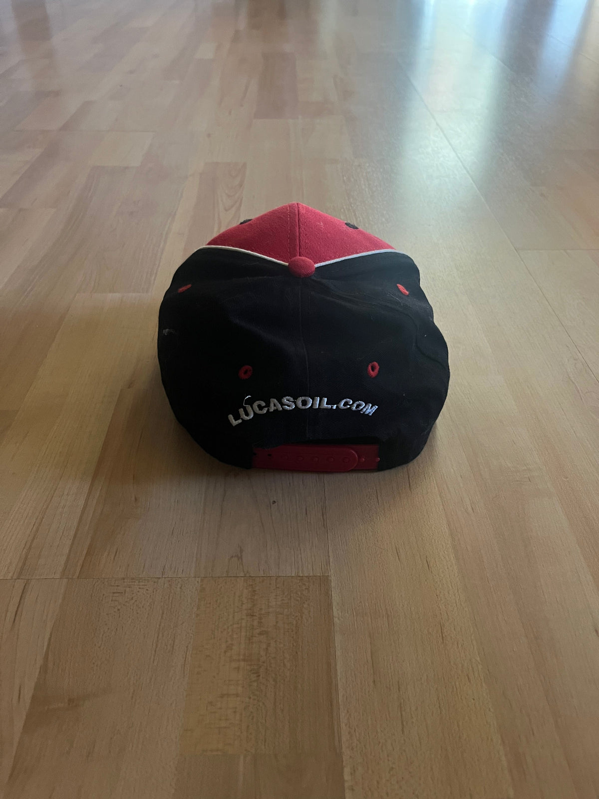 Y2K Lucas Oil Branded Colorblock Spellout Hat (OS)