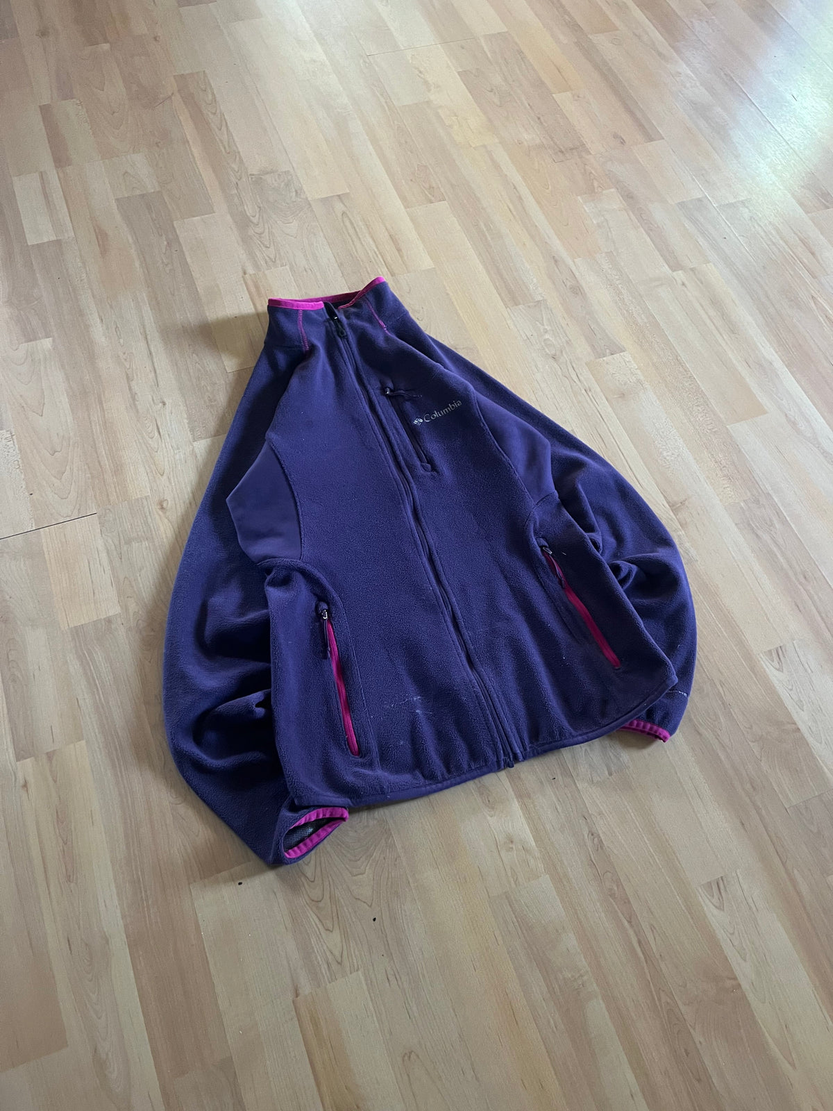 00s Purple & Pink Columbia Zip-Up Fleece Jacket (M)