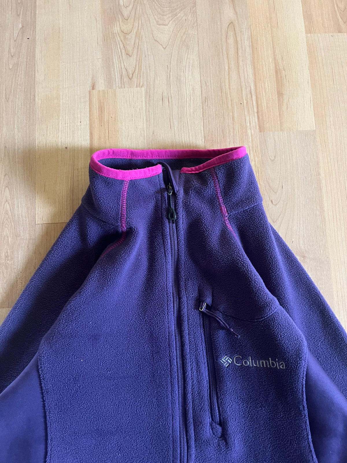 00s Purple & Pink Columbia Zip-Up Fleece Jacket (M)