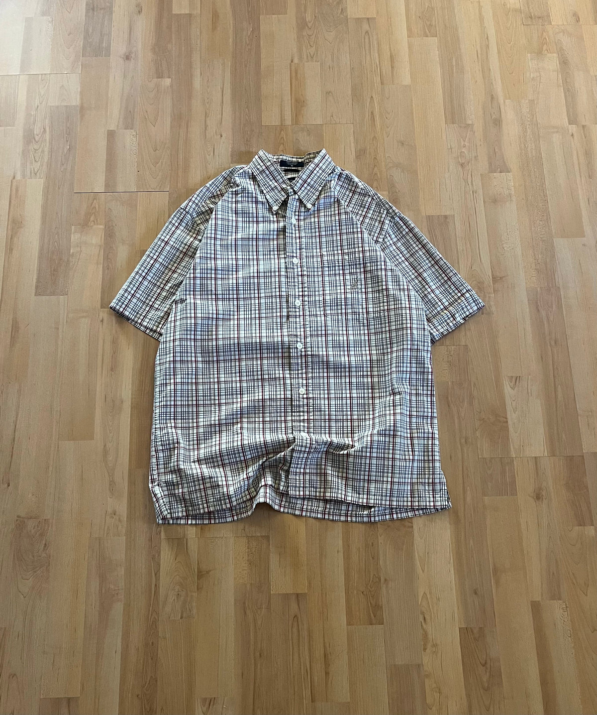 00s Old Money Style Nautica Checkered Button-Up (M)