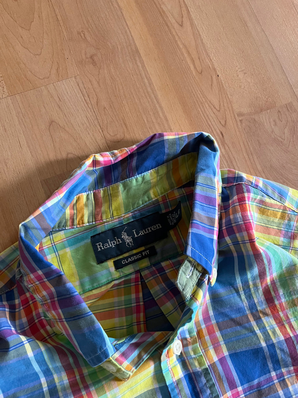 00s Multicolor Neon Polo Ralph Lauren Button-Up (L)