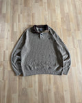 00s Chaps Light Brown Waffle Knit Henley Button-Up Knitwear (XL)