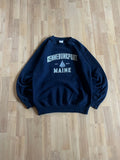 00s Navy Blue Maine Kennebunkport Sailboat Graphic Crewneck (S)