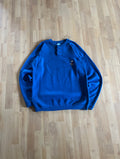 90s Blue Disney Mickey Mouse Small Logo Embroidered Henley Crewneck (L)