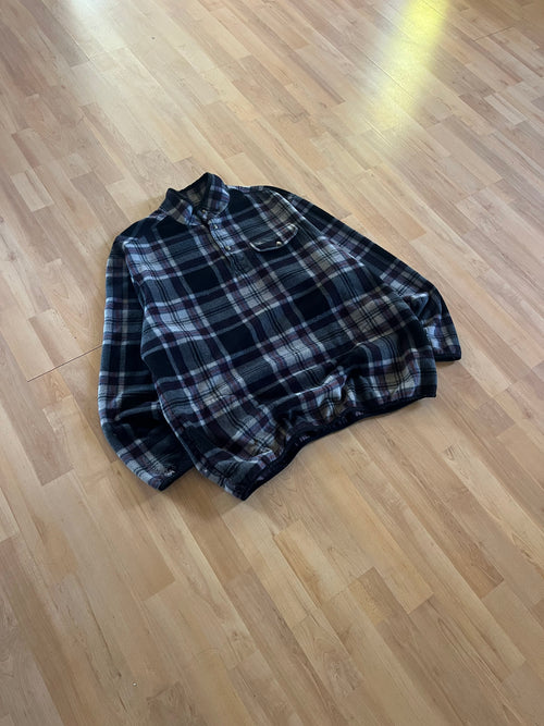 00s Arnold Palmer Plaid Boxy Fleece Pullover Sweater (XL)