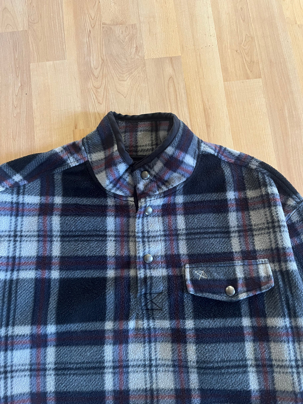00s Arnold Palmer Plaid Boxy Fleece Pullover Sweater (XL)