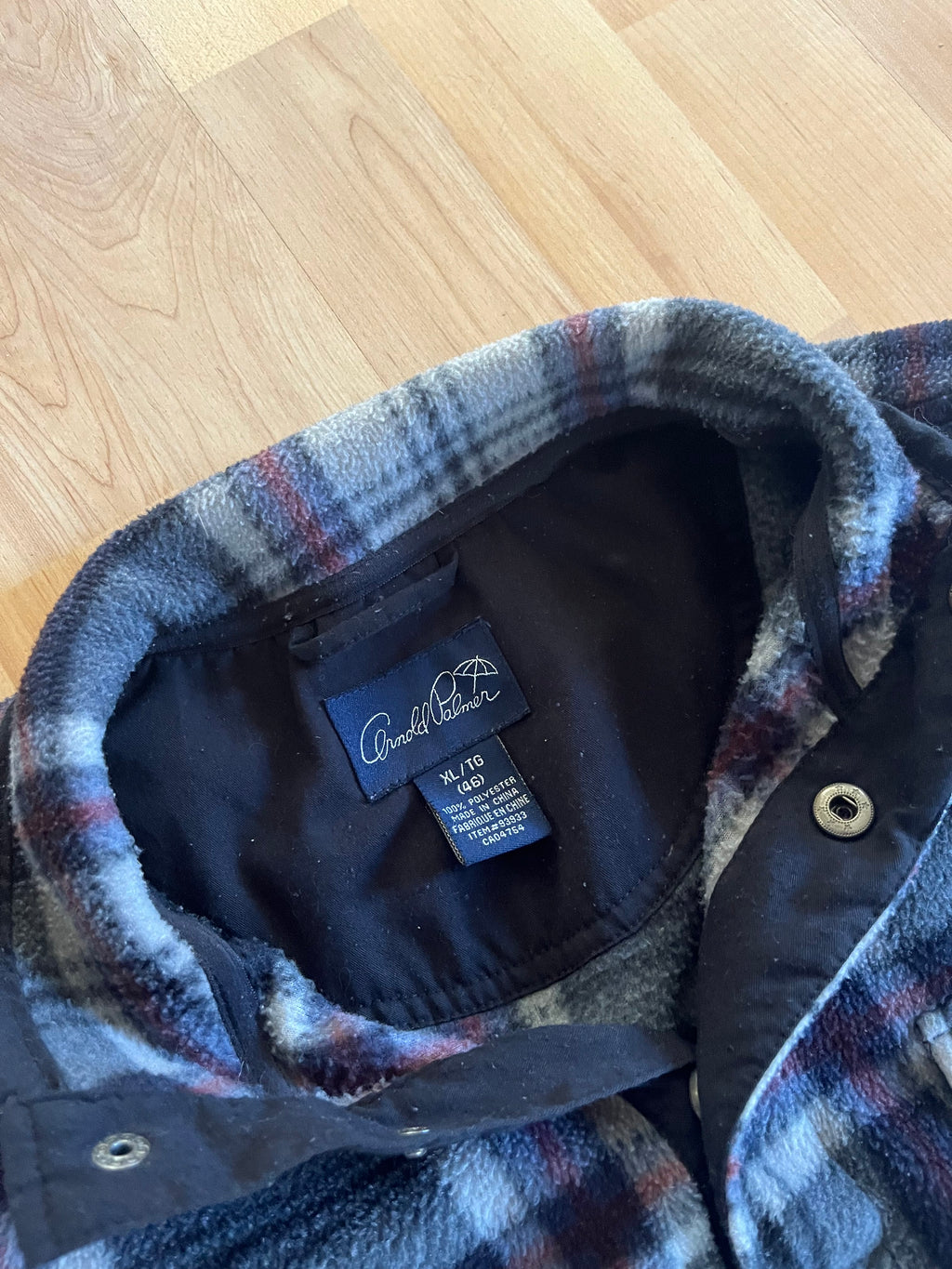 00s Arnold Palmer Plaid Boxy Fleece Pullover Sweater (XL)