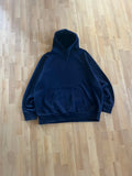 Y2K Navy Skatewear Heavyweight Boxy Hurley Box Logo Hoodie (XXL)