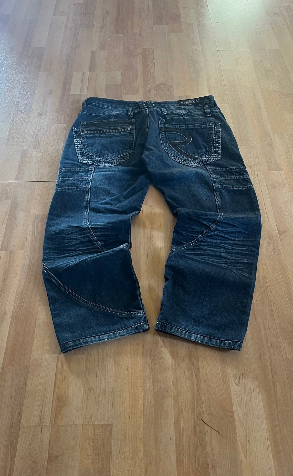 Y2K Grunge Ragstar By Marchisio Patchwork Baggy Denim Jeans (W36)