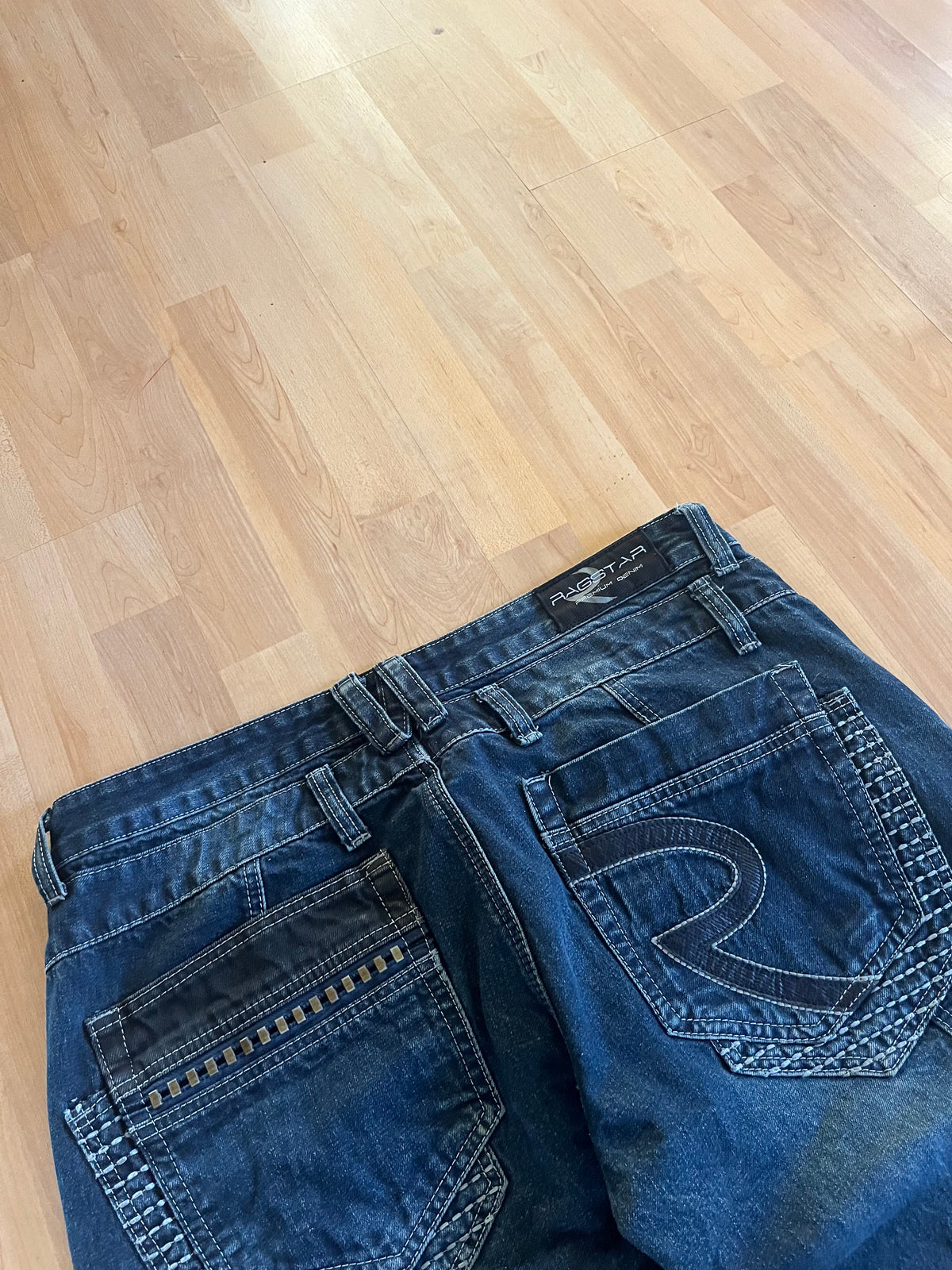 Y2K Grunge Ragstar By Marchisio Patchwork Baggy Denim Jeans (W36)