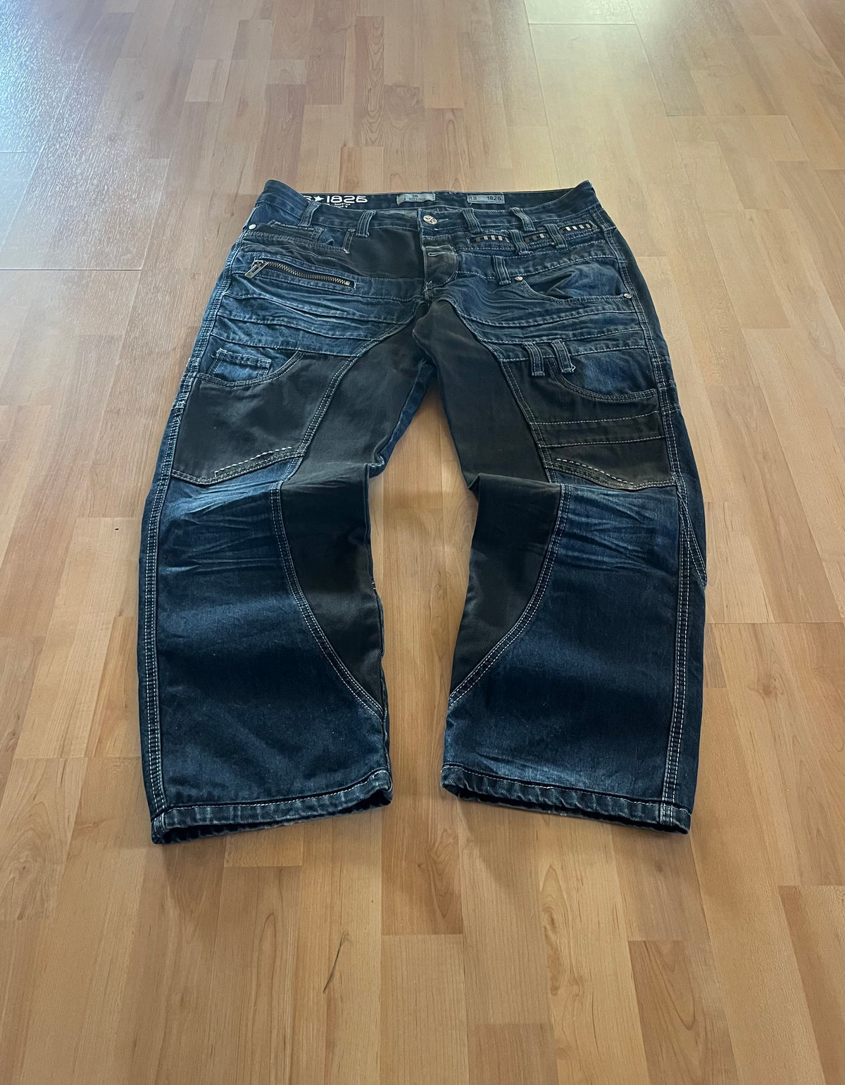 Y2K Grunge Ragstar By Marchisio Patchwork Baggy Denim Jeans (W36)