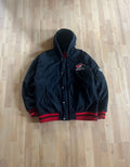 00s Black Team Canada Hockey Embroidered Spellout Winter Bomber Jacket (L)
