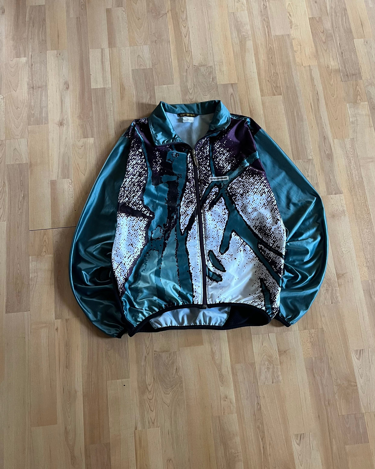90s Louis Garneau Abstract Full Print Cycling Windbreaker (S)