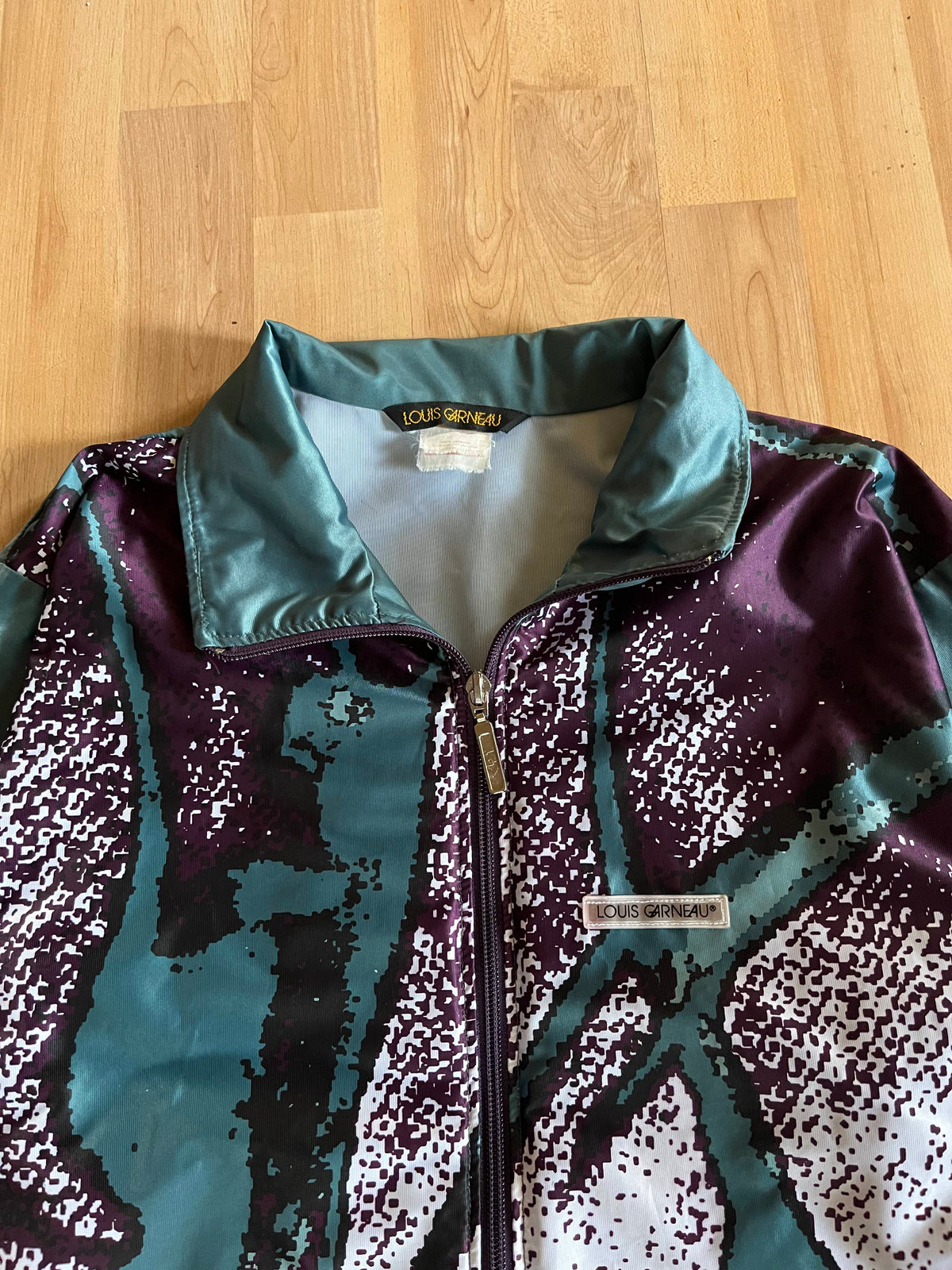 90s Louis Garneau Abstract Full Print Cycling Windbreaker (S)