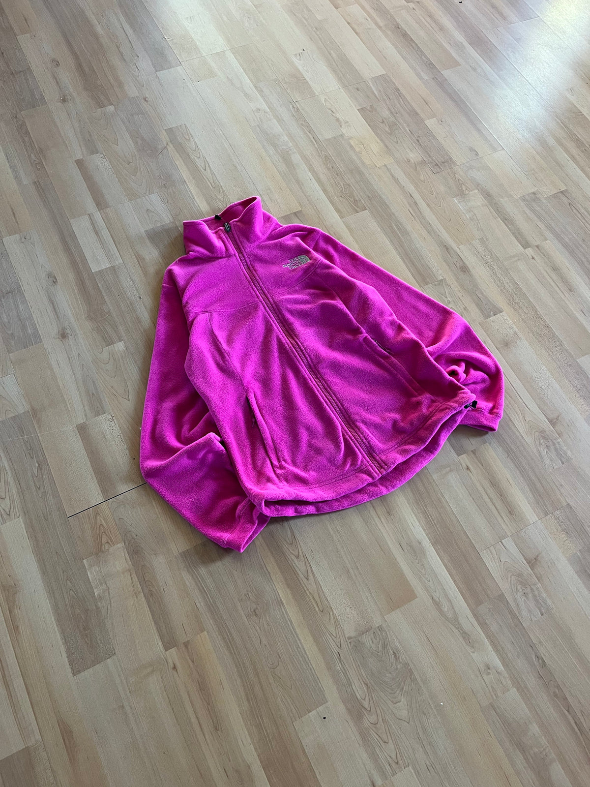 00s Pink The North Face Small Logo Zip-Up Fleece (S)