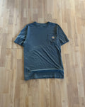 00s Grey Heavyweight  Retro Carhartt Small Logo Pocket T-Shirt (M)