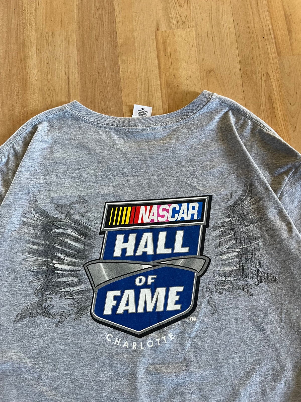 00s Grey NASCAR Racing Hall of Fame Graphic Tee (XL)
