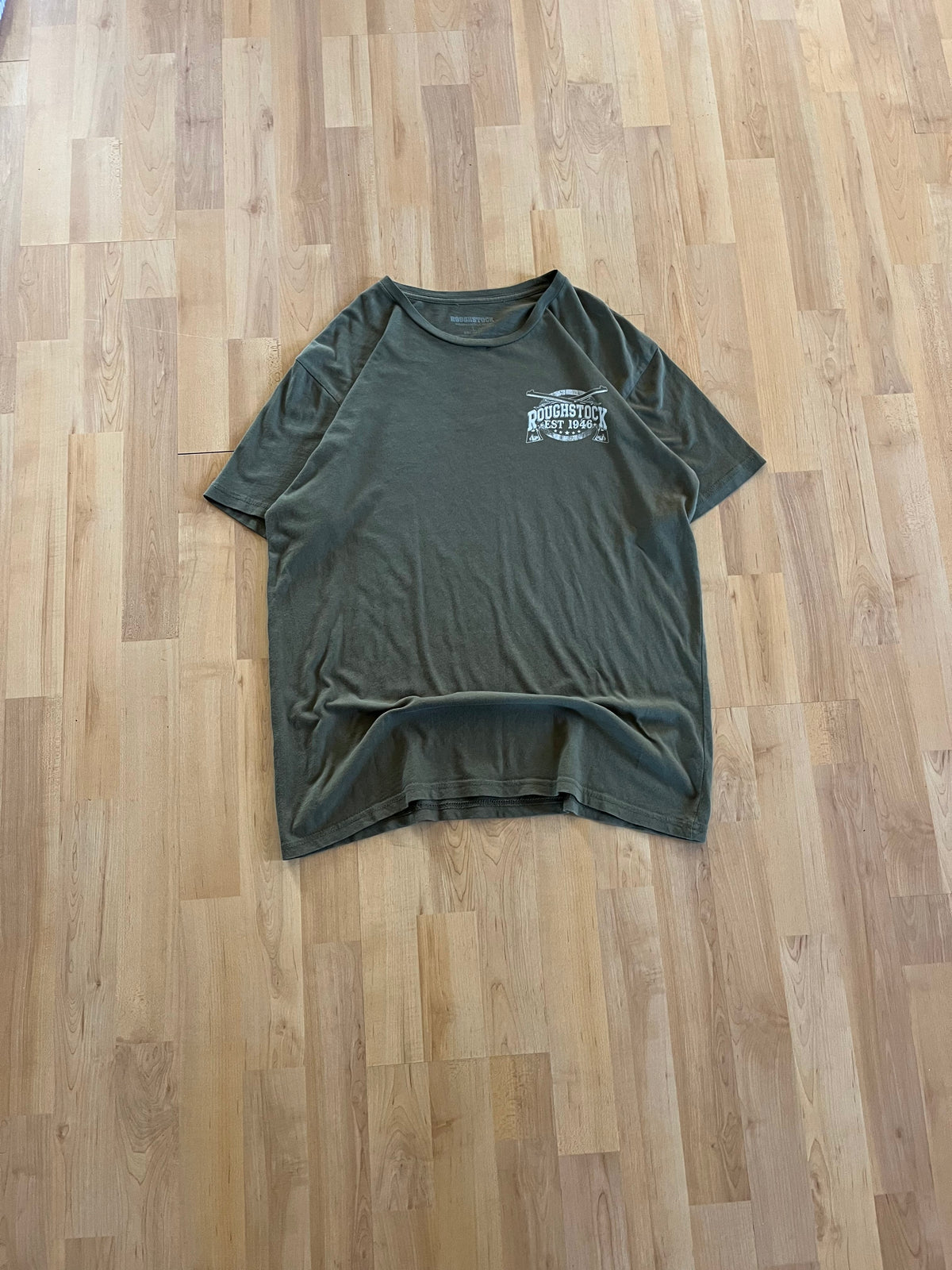00s Olive Green Roughstock 46 Rodeo Graphic T-Shirt (L)