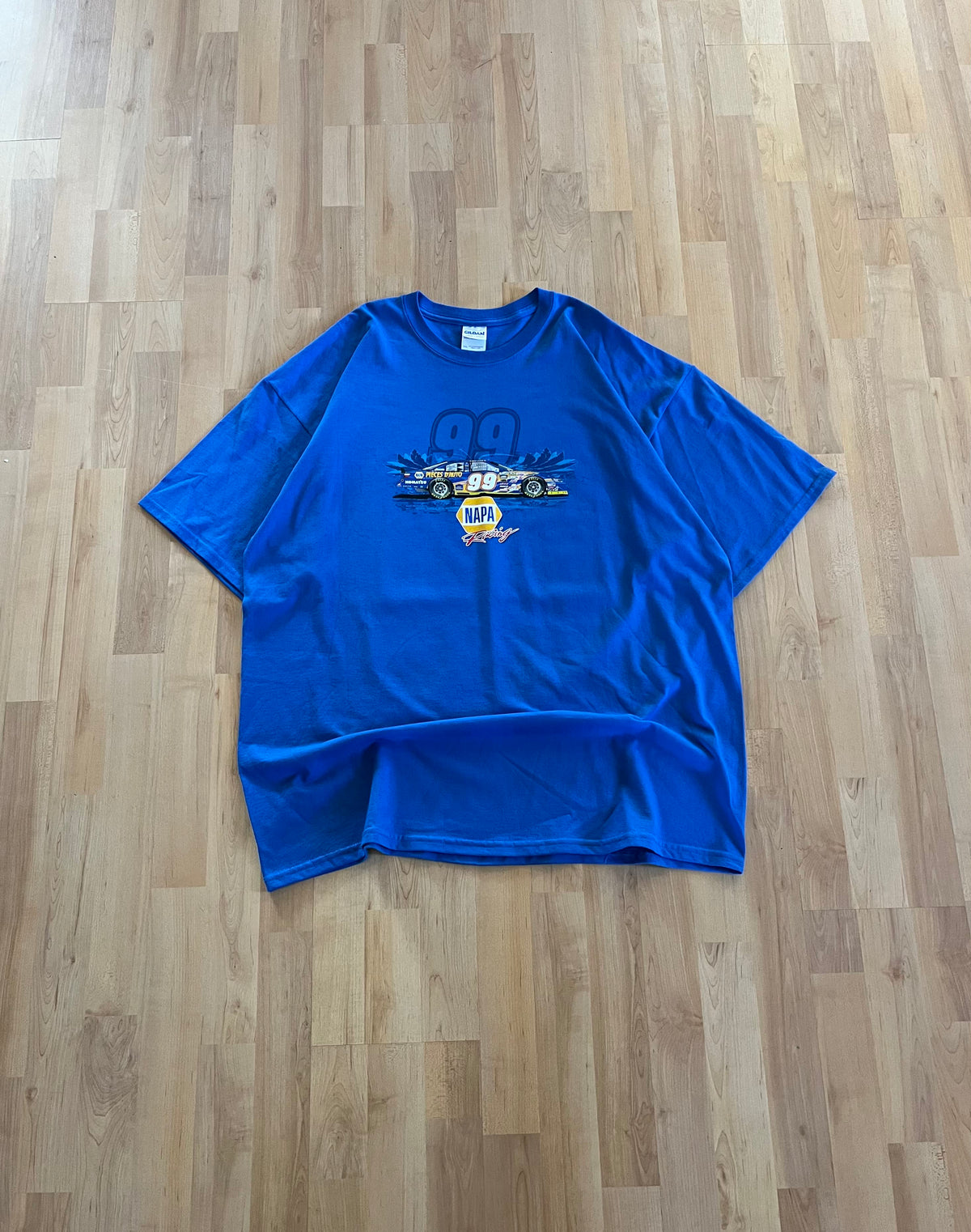 00s Blue Patrick Carpentier #99 NAPA Racing NASCAR T-Shirt (2XL)