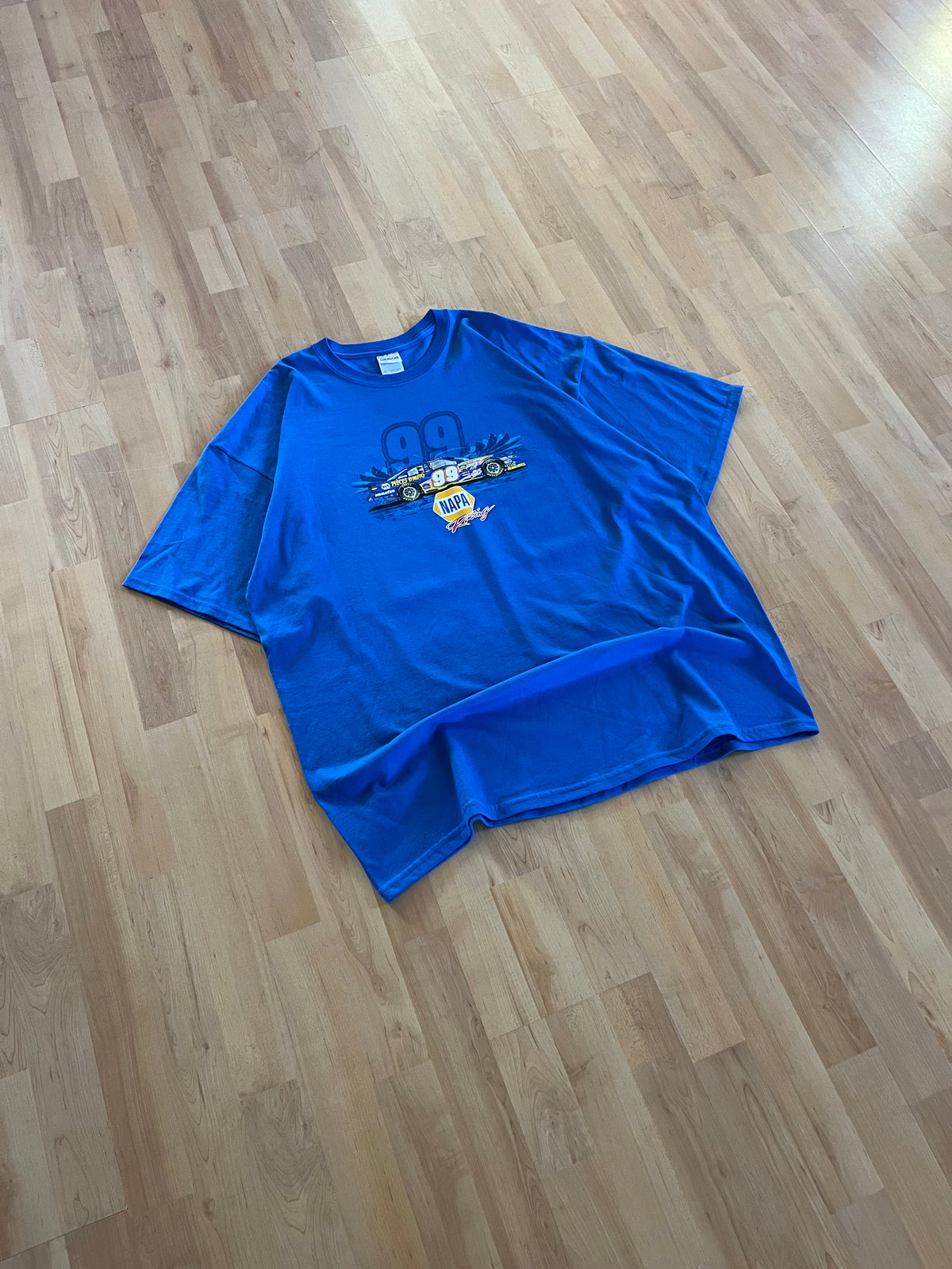 00s Blue Patrick Carpentier #99 NAPA Racing NASCAR T-Shirt (2XL)