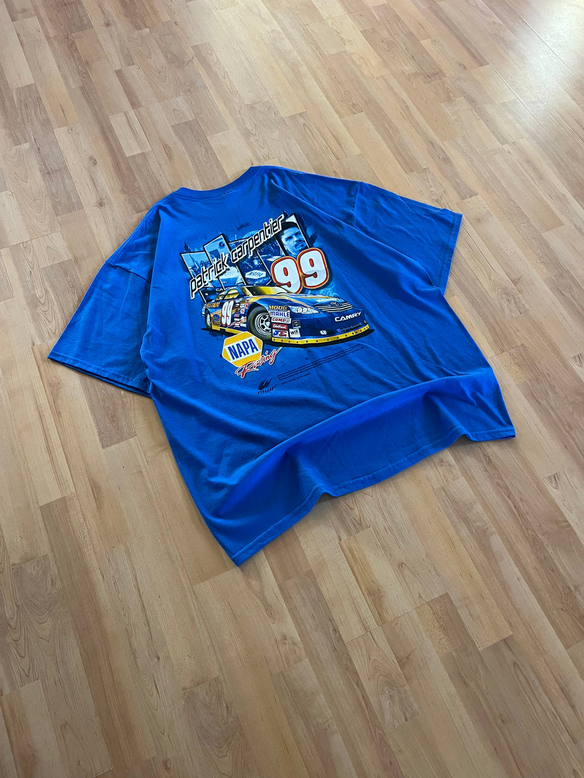 00s Blue Patrick Carpentier #99 NAPA Racing NASCAR T-Shirt (2XL)
