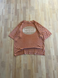 90s Faded Terracotta Orange  Levi's Two Horse Brand Oval Graphic T-Shirt (XL)