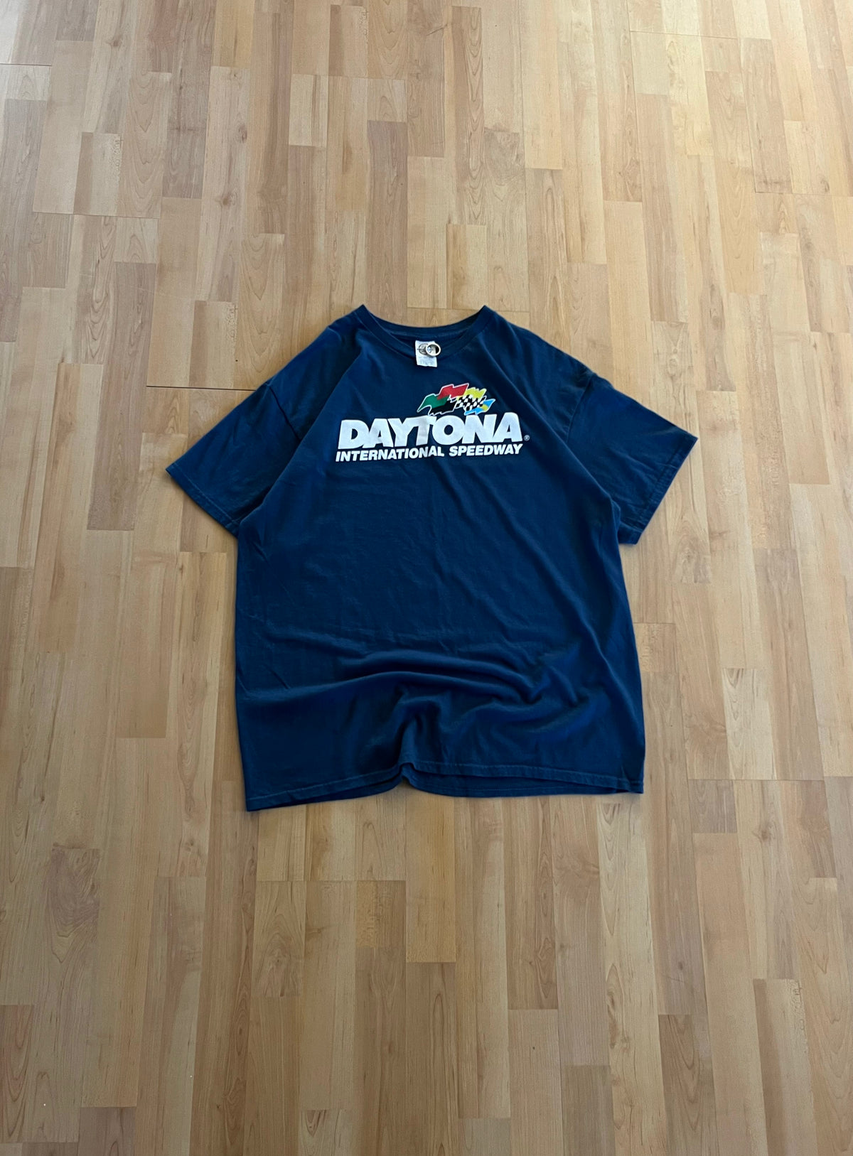 00s Navy Daytona International Speedway Heavyweight Graphic T-Shirt (L)
