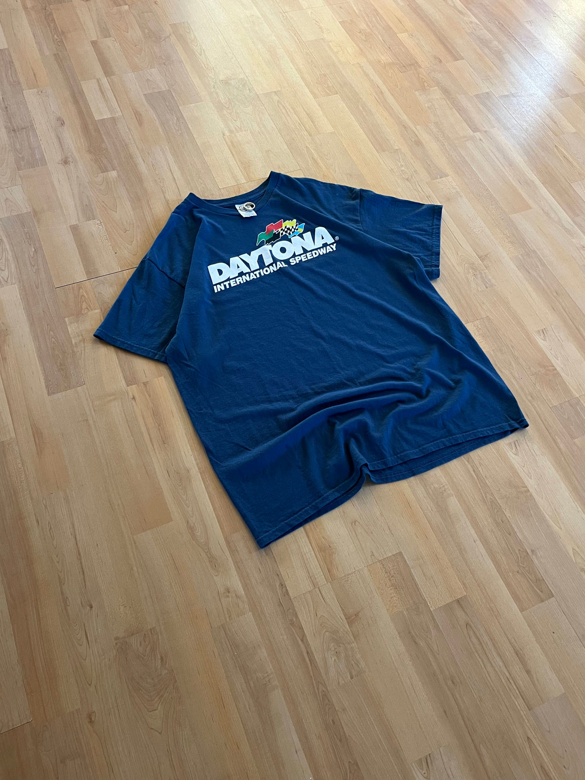 00s Navy Daytona International Speedway Heavyweight Graphic T-Shirt (L)