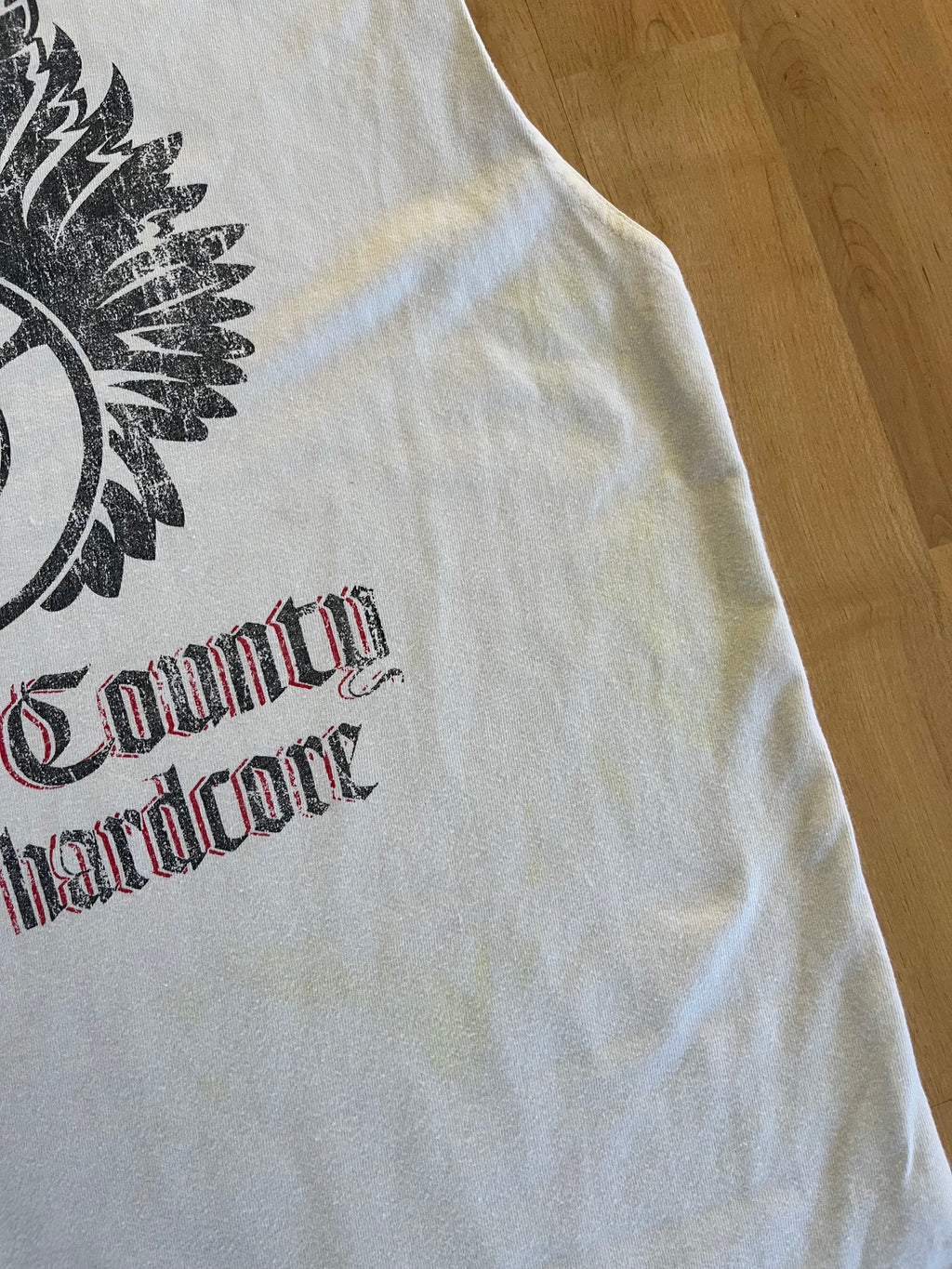 Y2K White Orange County Choppers Bikewear Back Graphic Tank Top ()