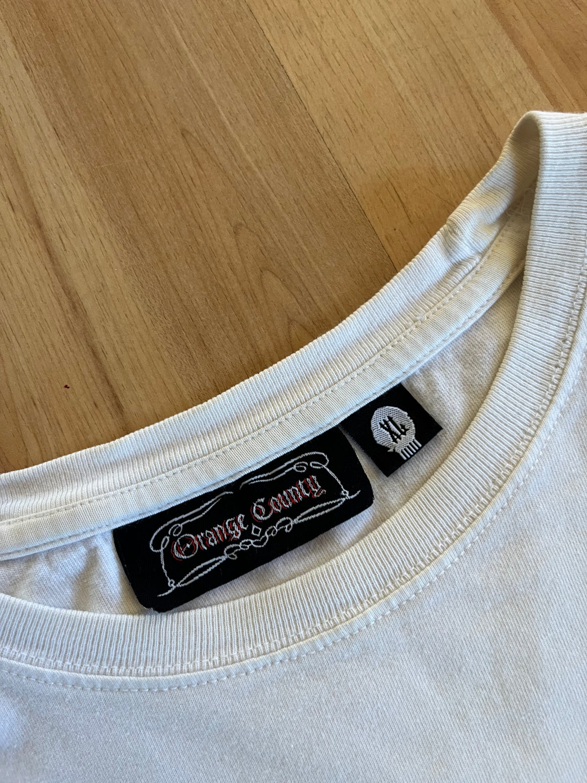 Y2K White Orange County Choppers Bikewear Back Graphic Tank Top ()