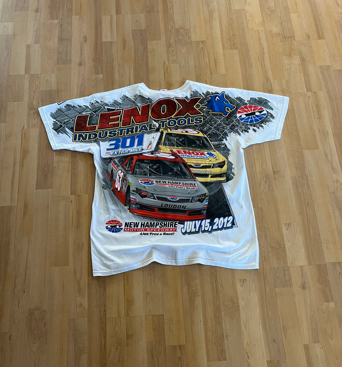 00s White New Hampshire Motor Speedway Lenox Tools 301 NASCAR T-Shirt (XL)