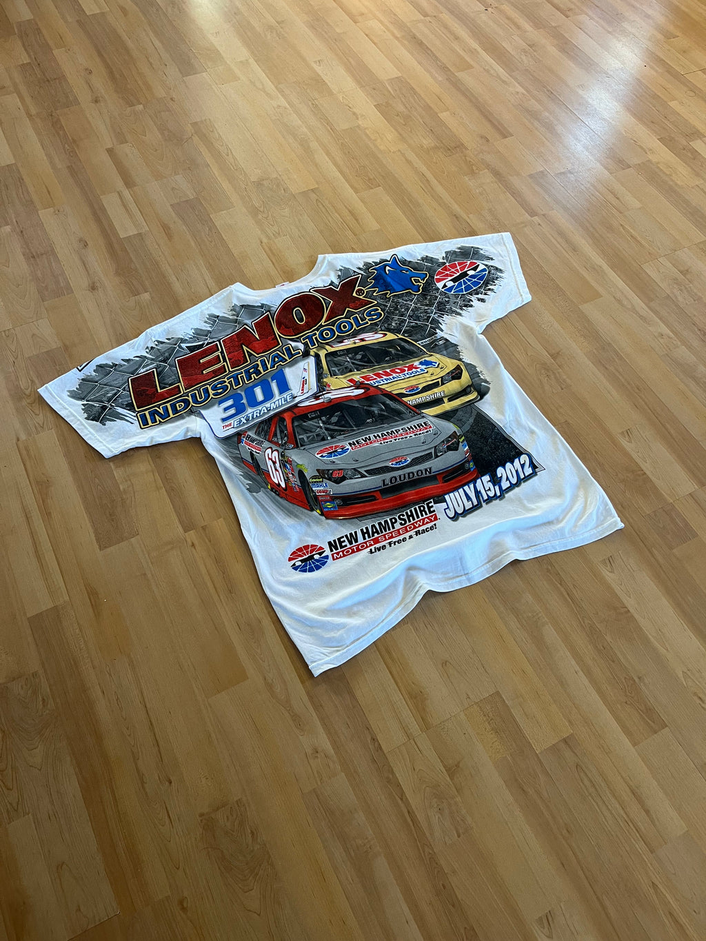 00s White New Hampshire Motor Speedway Lenox Tools 301 NASCAR T-Shirt (XL)