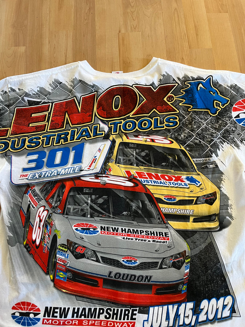00s White New Hampshire Motor Speedway Lenox Tools 301 NASCAR T-Shirt (XL)
