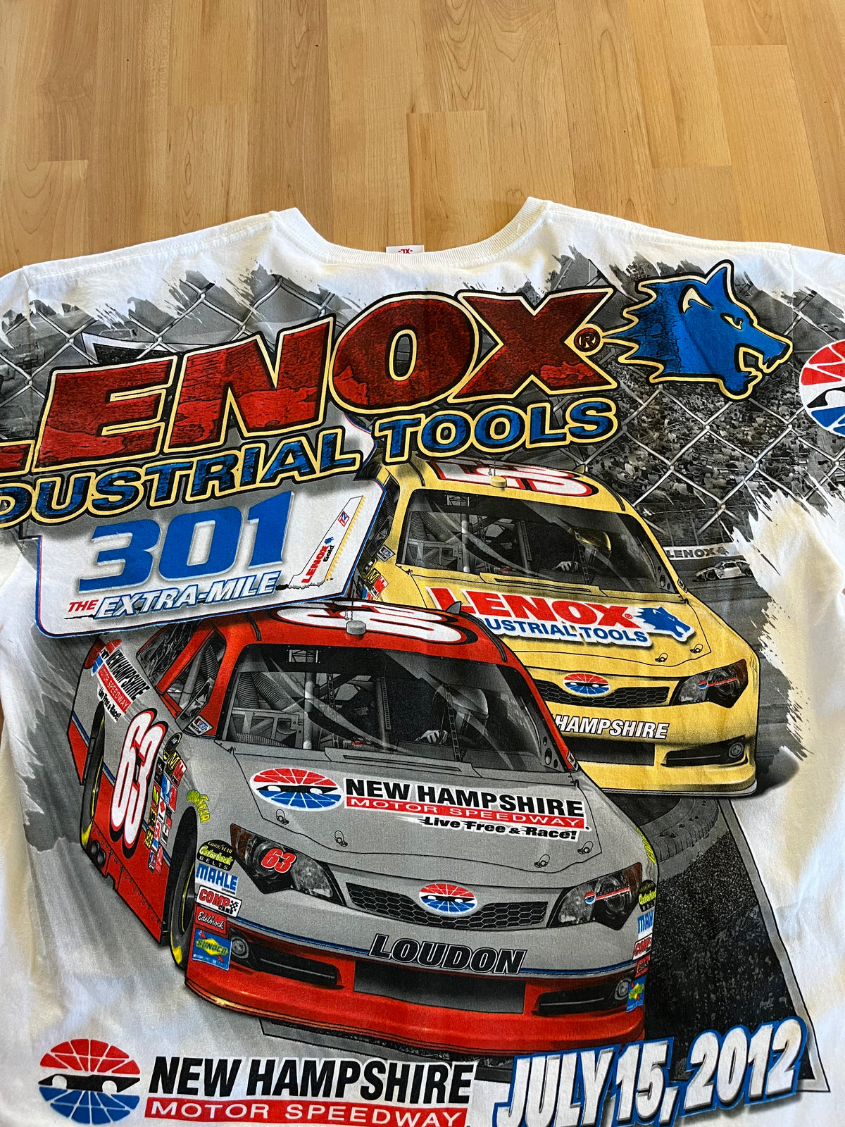 00s White New Hampshire Motor Speedway Lenox Tools 301 NASCAR T-Shirt (XL)