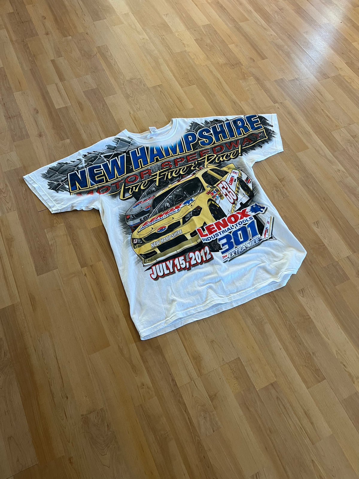 00s White New Hampshire Motor Speedway Lenox Tools 301 NASCAR T-Shirt (XL)