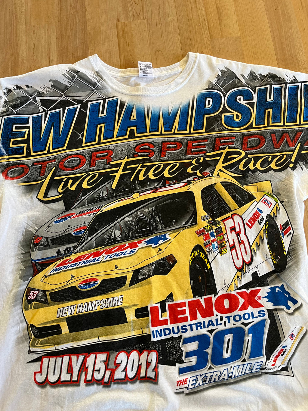 00s White New Hampshire Motor Speedway Lenox Tools 301 NASCAR T-Shirt (XL)