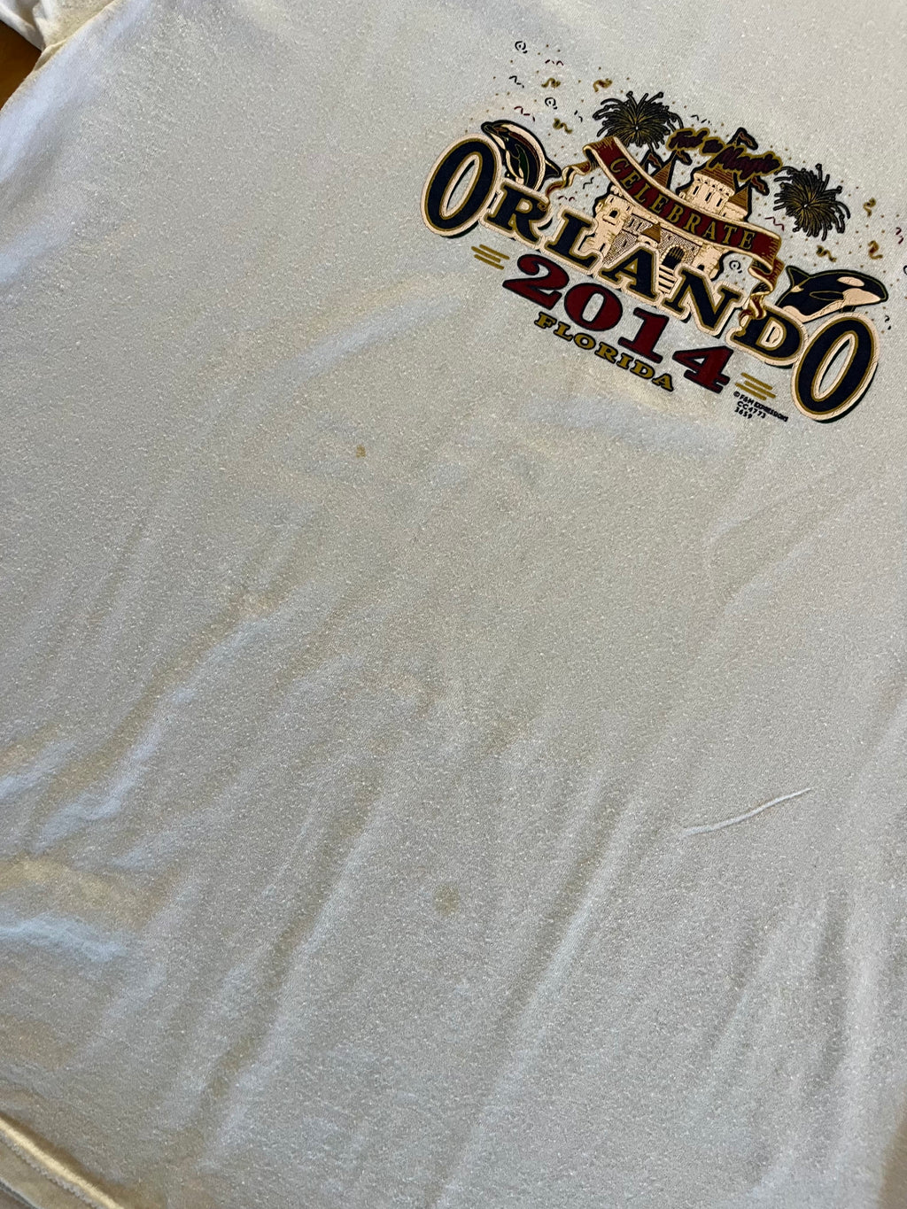 2014 White Heavyweight Orlando City Celebration Graphic T-Shirt (L)