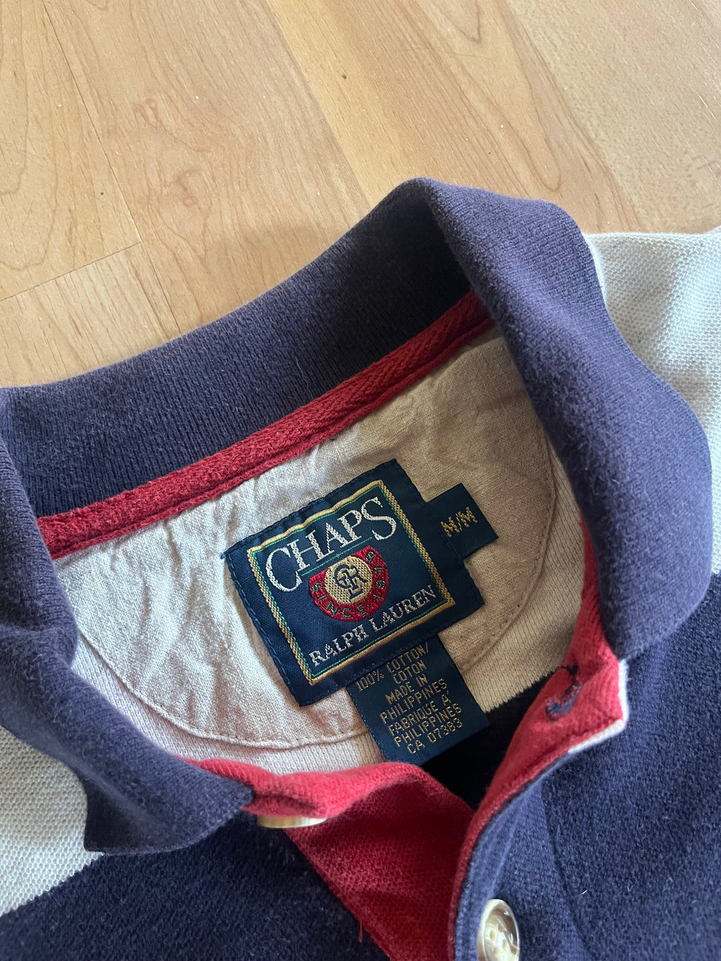 90s Multicolor Heavyweight Striped Chaps - Ralph Lauren Polo Shirt (XL)