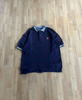90s Navy Delta Hollywood Embroidered Heavyweight Polo Shirt (XL)