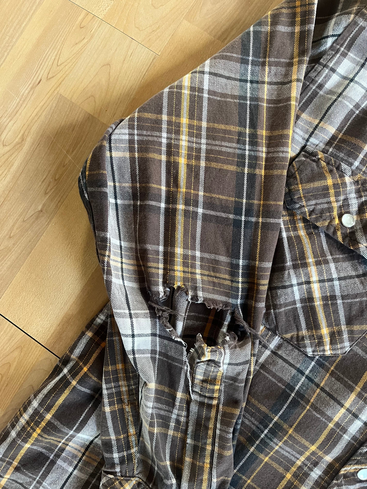 00s Brown Plaid Dickies Flannel Shirt