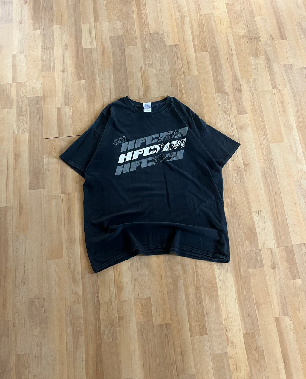 00s Black HFC Racing Heavyweight Graphic T-Shirt (L)