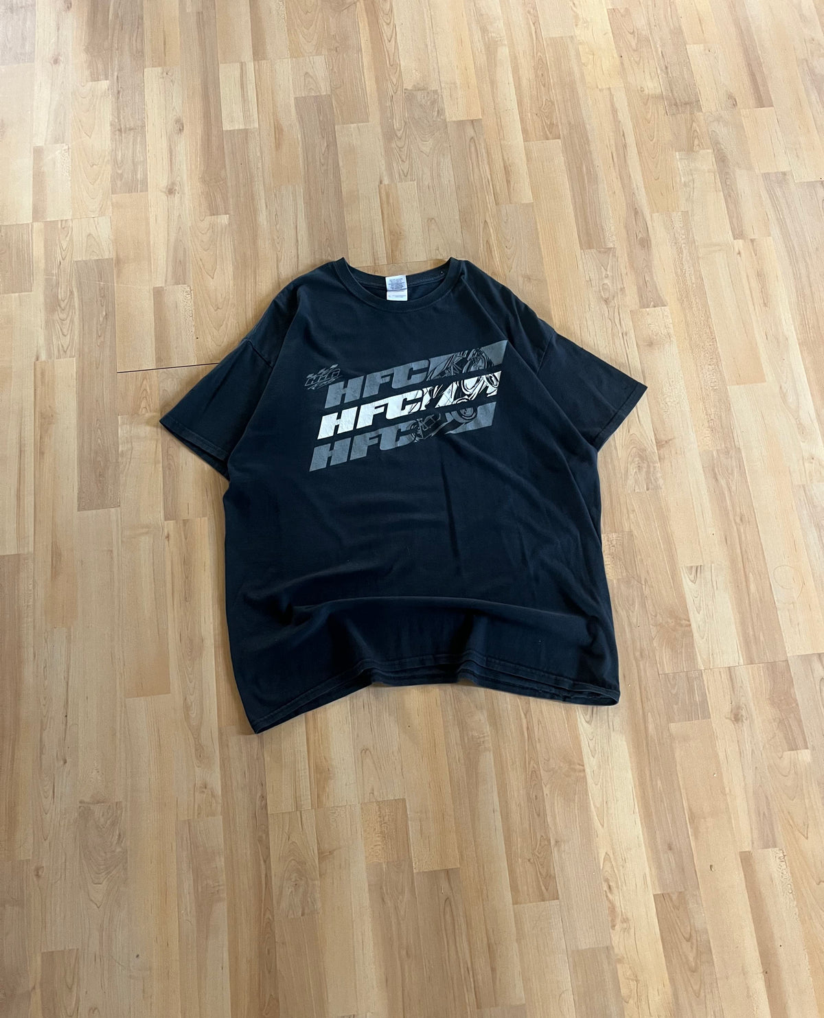 00s Black HFC Racing Heavyweight Graphic T-Shirt (L)