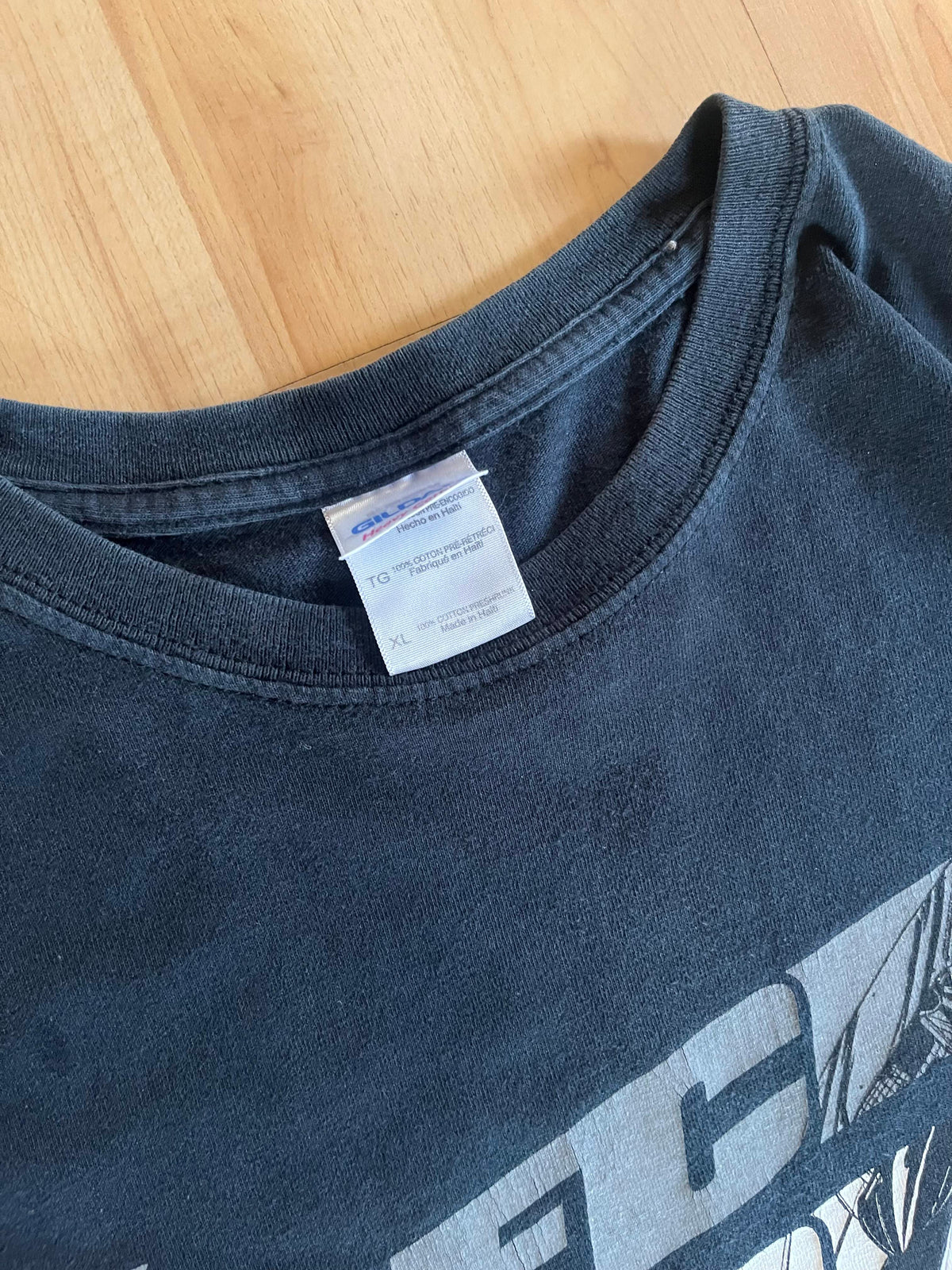 00s Black HFC Racing Heavyweight Graphic T-Shirt (L)