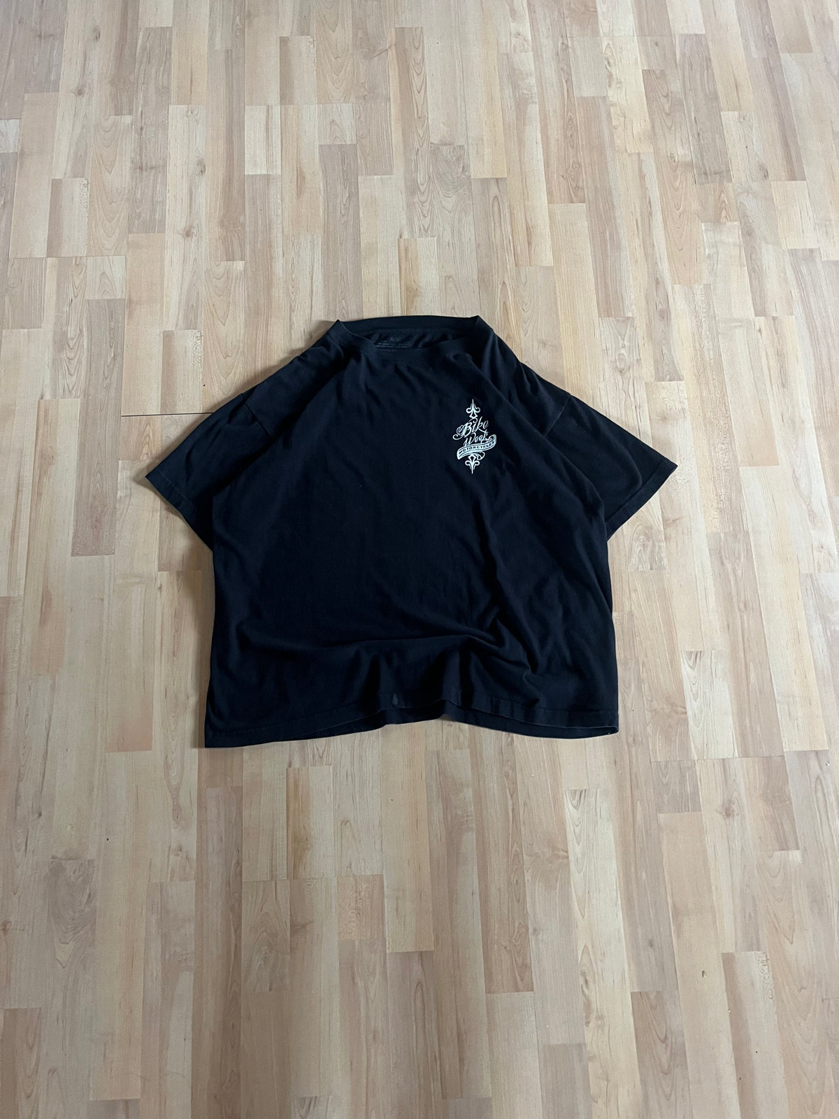00s Black Bike Week Mazatlan Mexico Wolf Motorcycle Graphic T-Shirt (L)