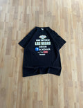 00s Black 'What Happens In Las Vegas' Quote Graphic T-Shirt (L)