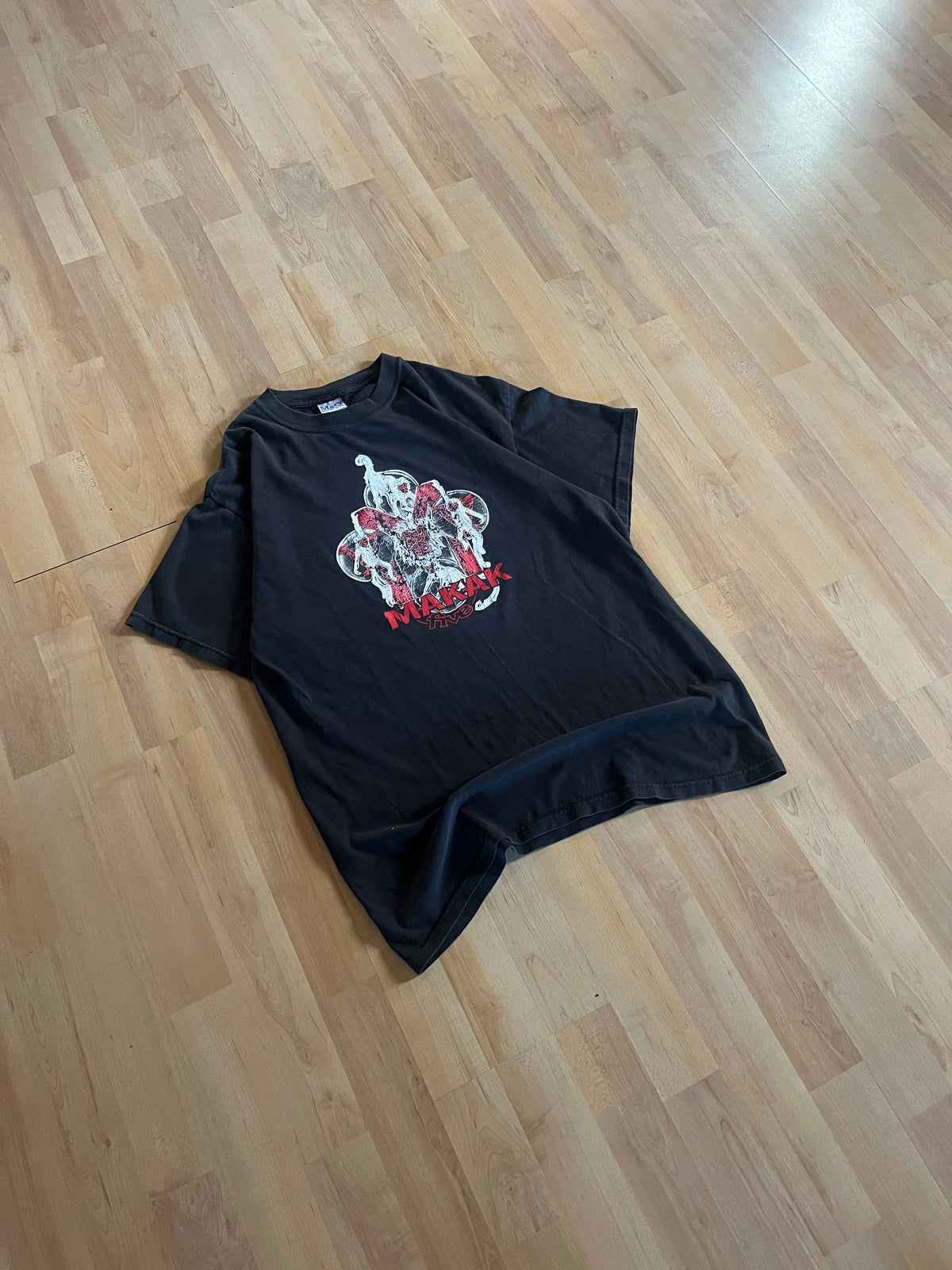 Y2K Black Makak Five Heavyweight Graphic Band T-Shirt (M)